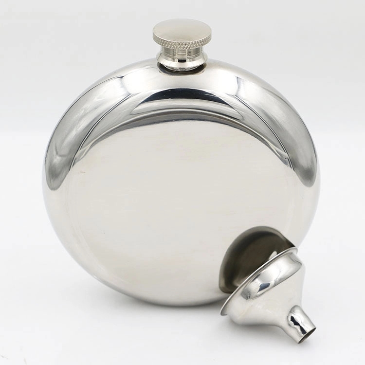 5 oz Stainless Steel Liquor Flask With Funnel, custom water bottle with logo imprint 2