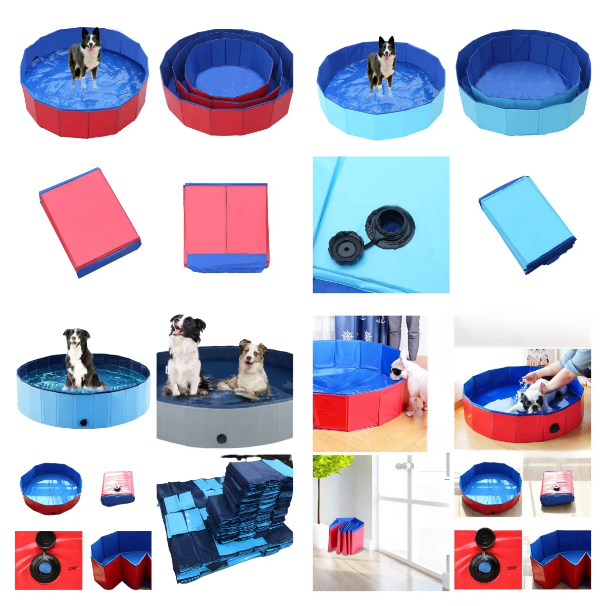 Foldable Dog Bath Swimming Pool/Collapsible Grooming Bathtub 5