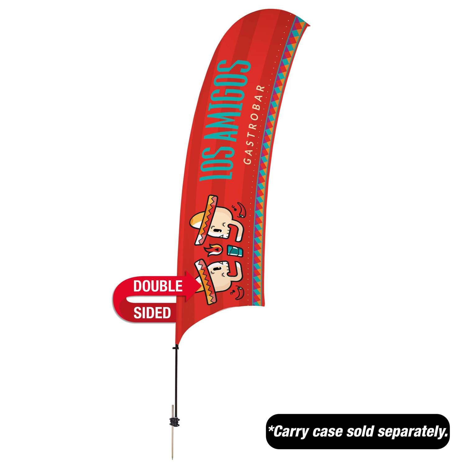 15' Value Razor Sail Sign Kit (Double-Sided with Value Spike)