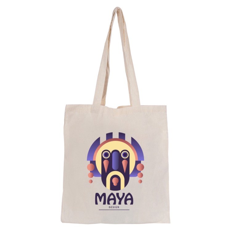 Calico Bag no Gusset, custom tote bag with logo imprint 2