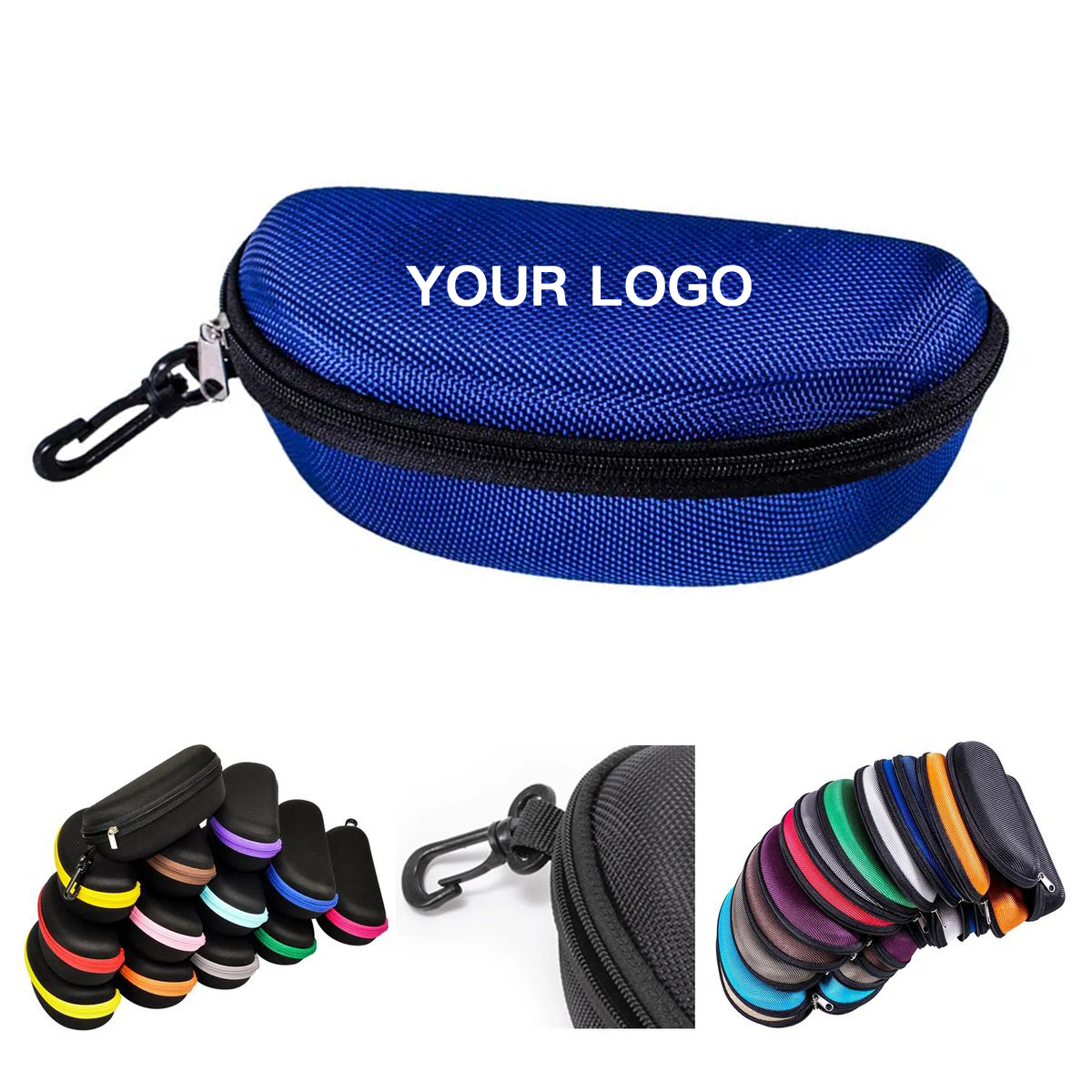 6.6 Inch Oxford Sunglasses Case with Zipper Closure 2