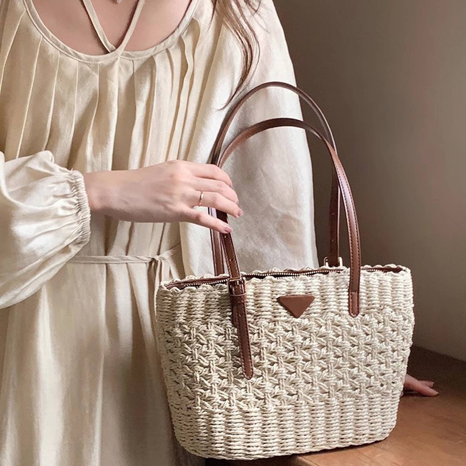 Fashion weaving tote bag 5