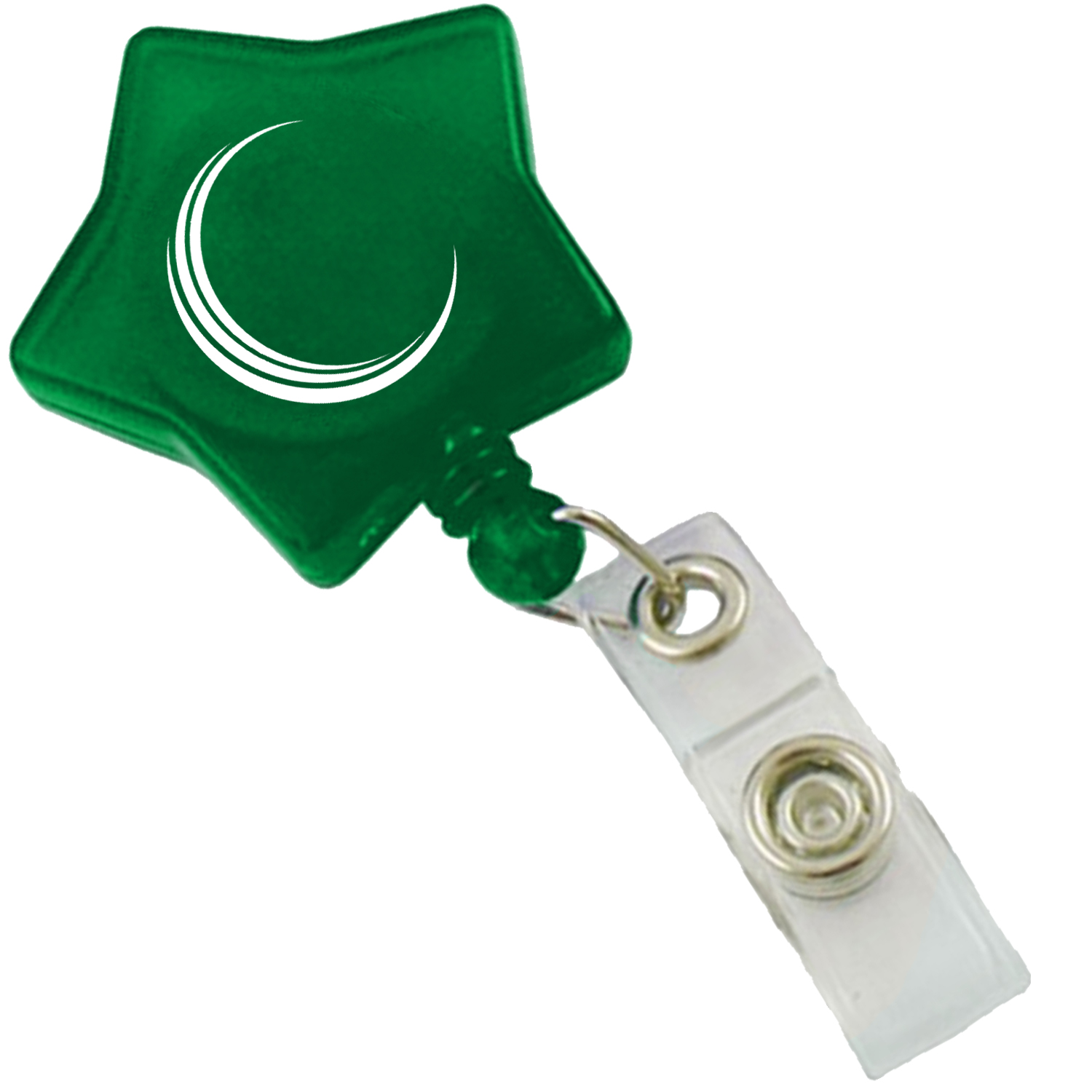 Star Shaped Retractable Badge Reel w/ Belt Clip backing 2