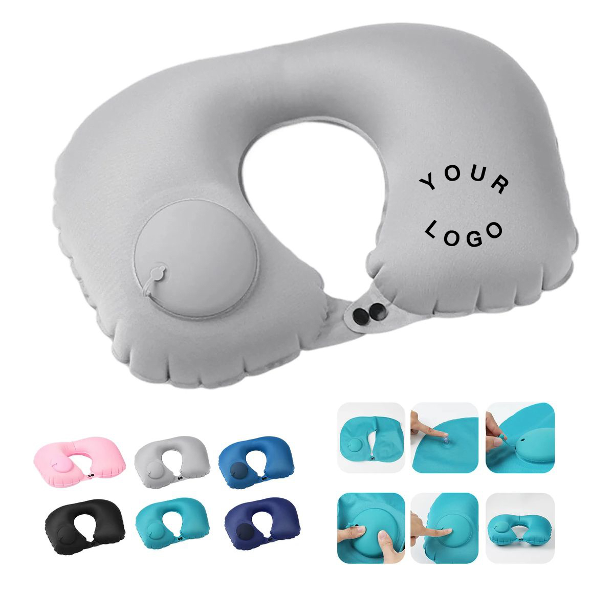 Inflatable Neck Pillow for Airplane Use 3