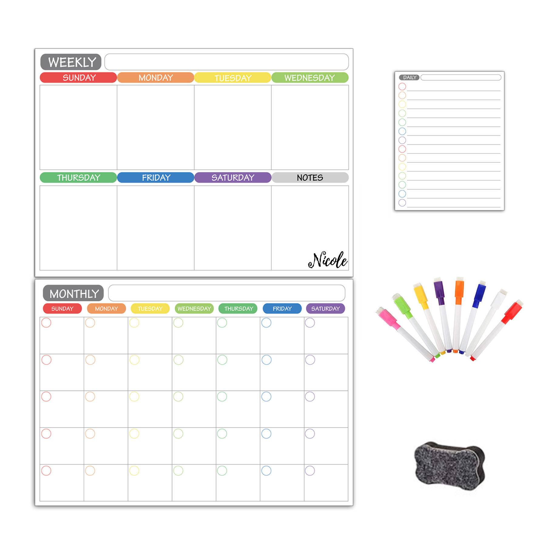 Magnetic Calendar Whiteboard Planner 7