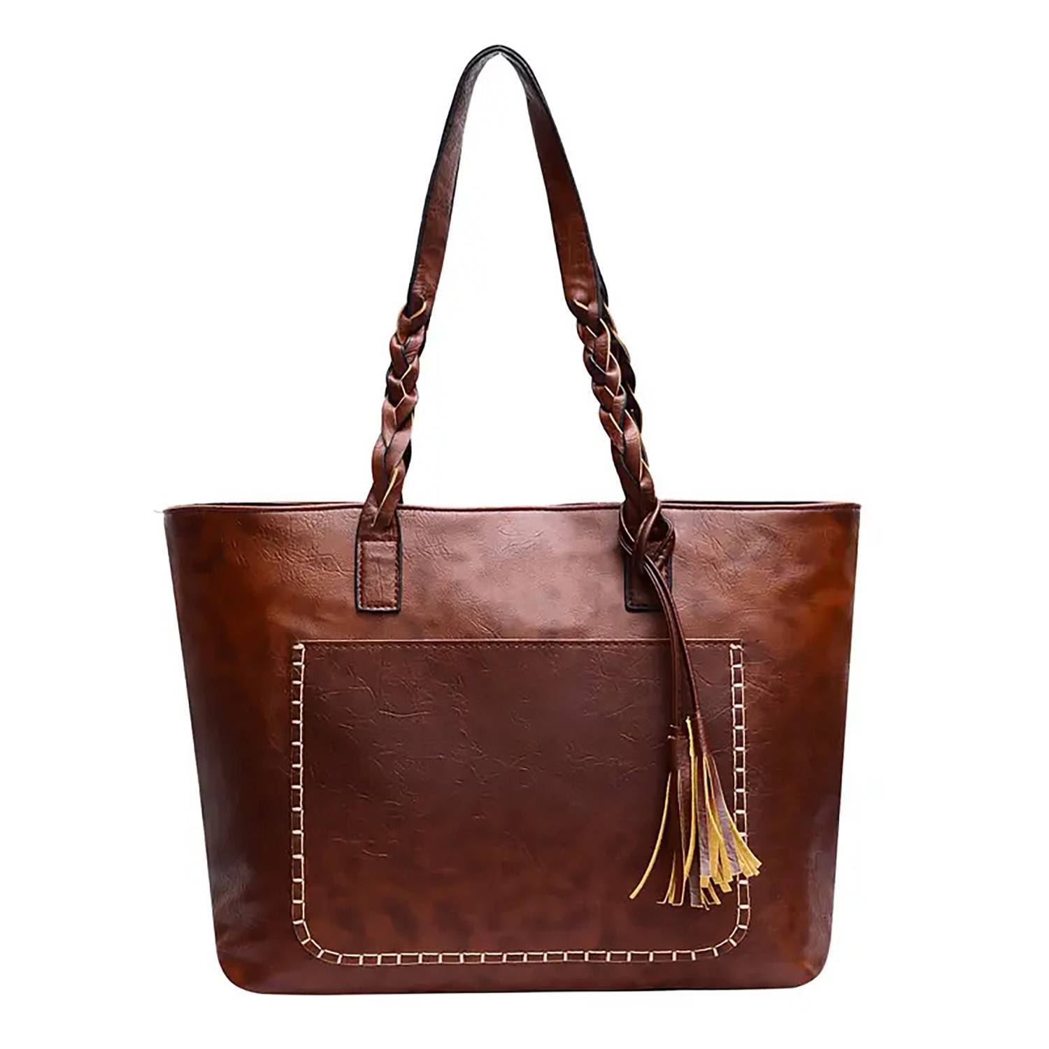 Large capacity tassel shoulder bag 4