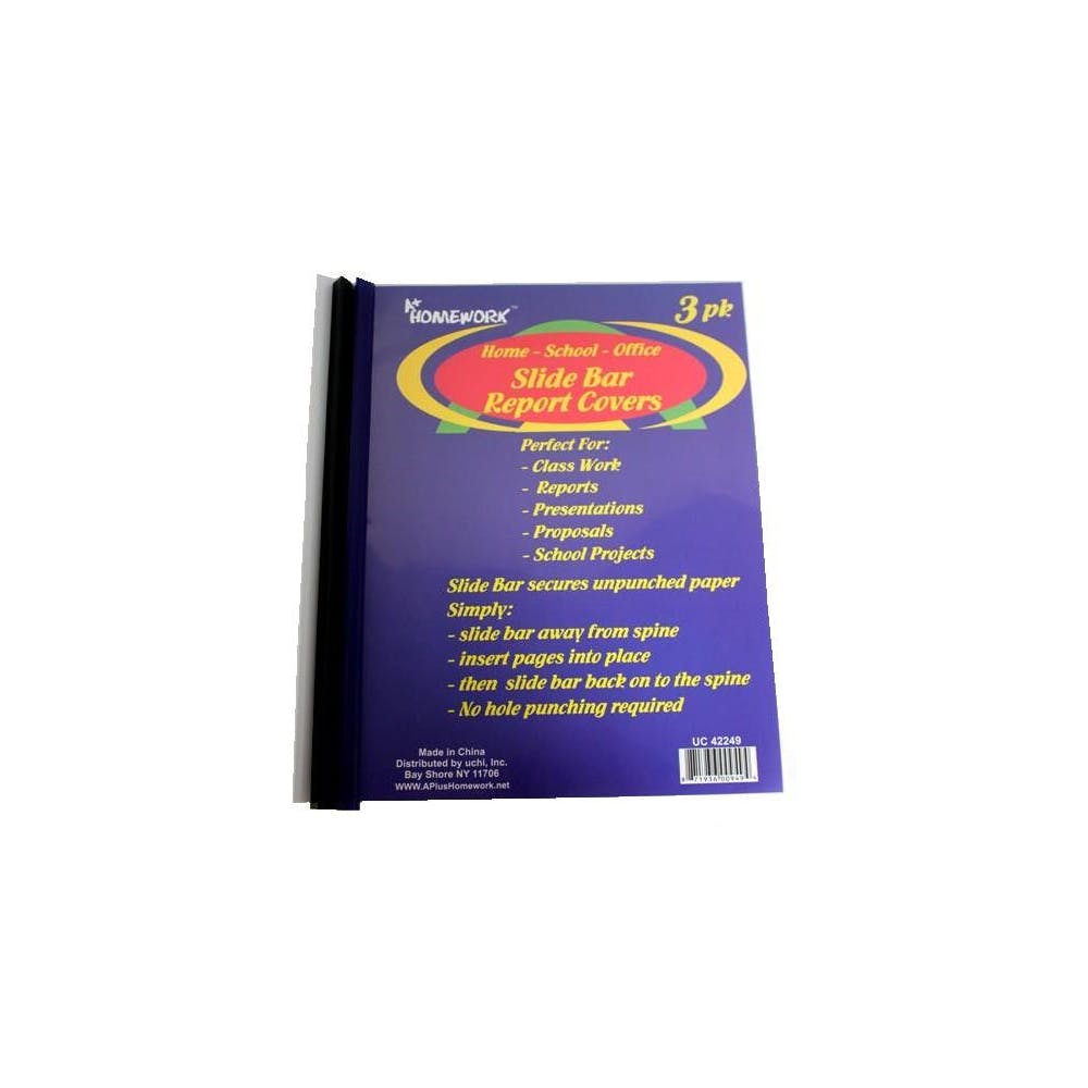 Report Covers - Slide Bar 3 Pack