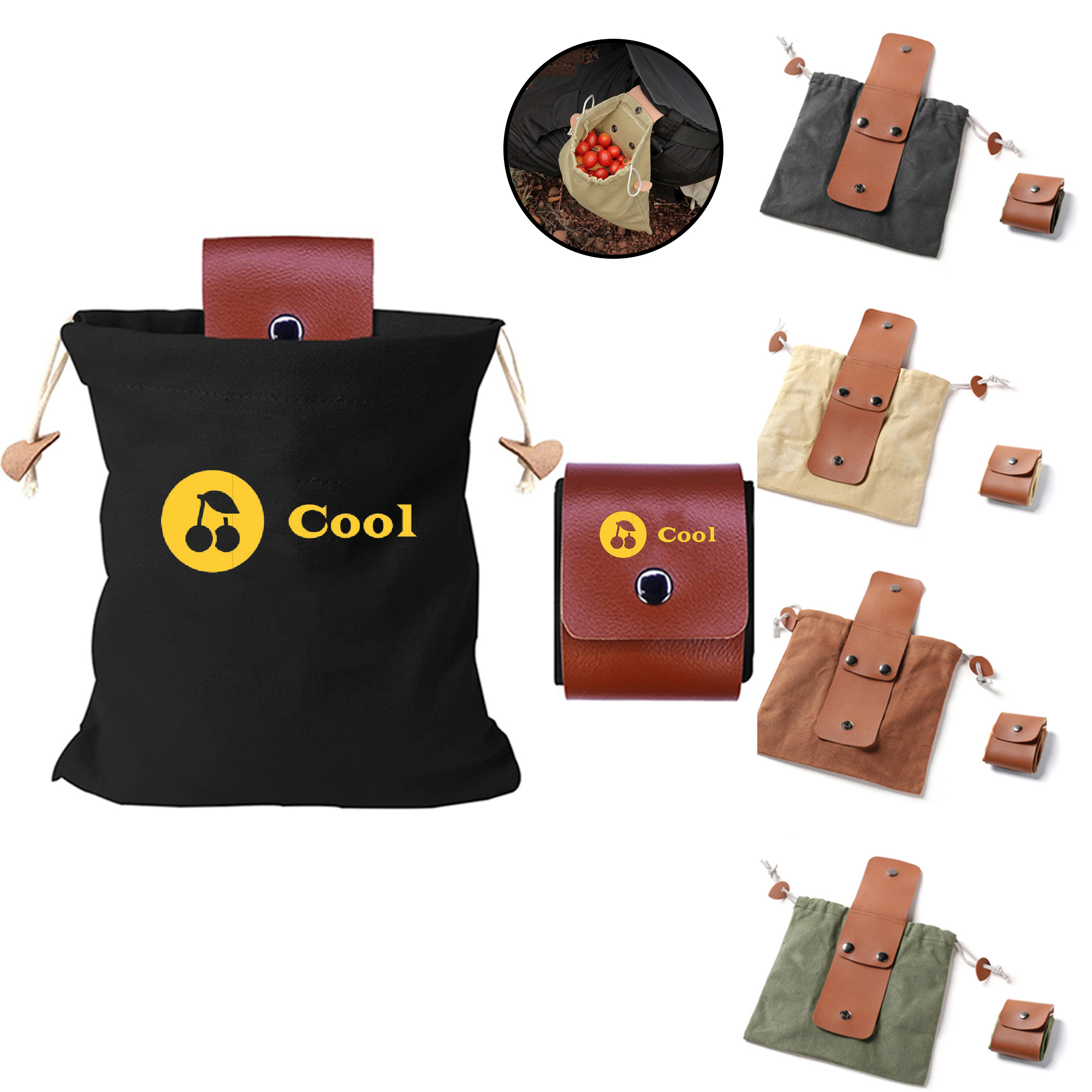 Foldable outdoor bag for gathering and storing mushrooms 1