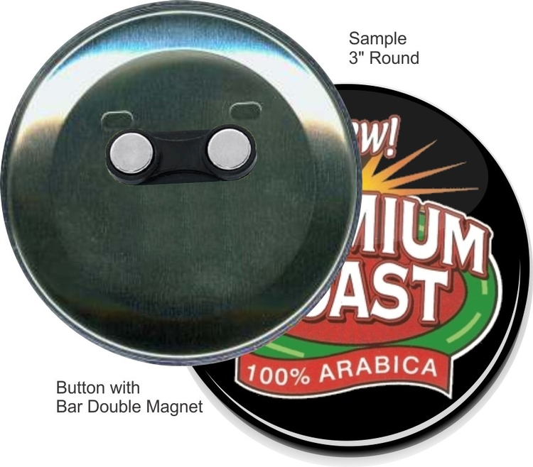 Bar Double Magnet 3 Inch Round Button 2
