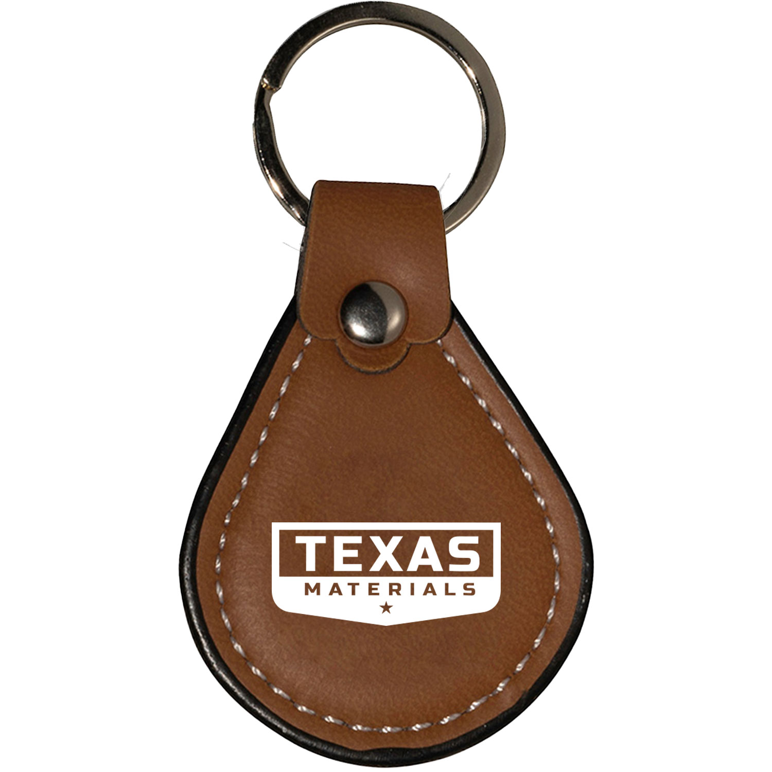 Teardrop Faux Leather Keychain 1