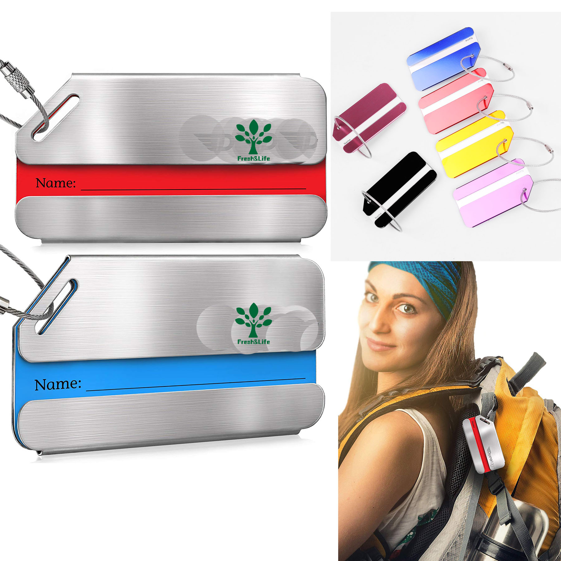 Luggage Tags Secure Personalized Travel Bag ID