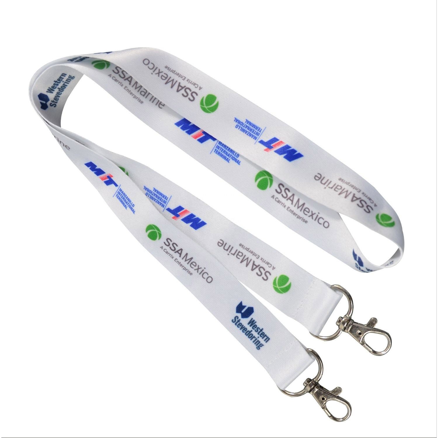 3/4" Double Ended Polyester Dye-Sublimation Lanyard Full Color 2