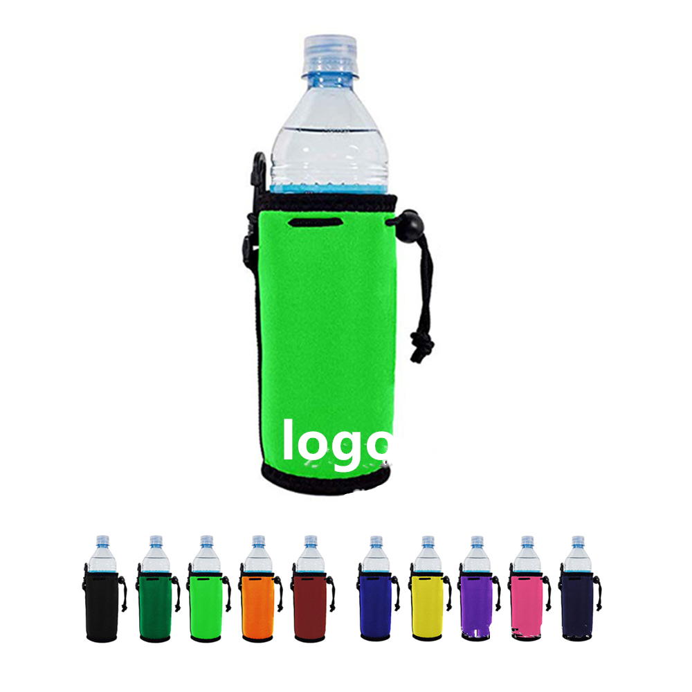 Basic Collapsible Water Bottle Cooler Bottle Bag, custom koozie with logo imprint 2