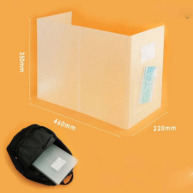 Foldable Protective Shield Separator Barrier w/ Mask pocket 2
