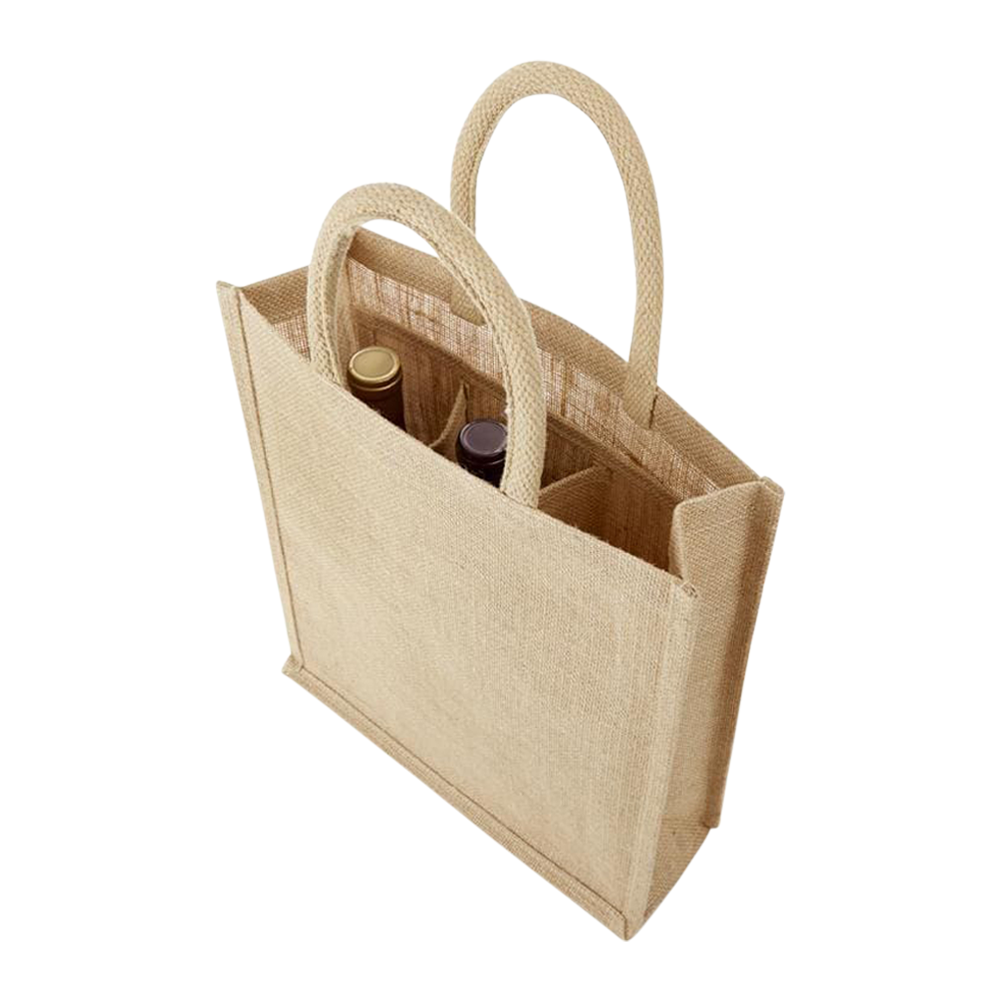 3-Bottle Jute Tote 7