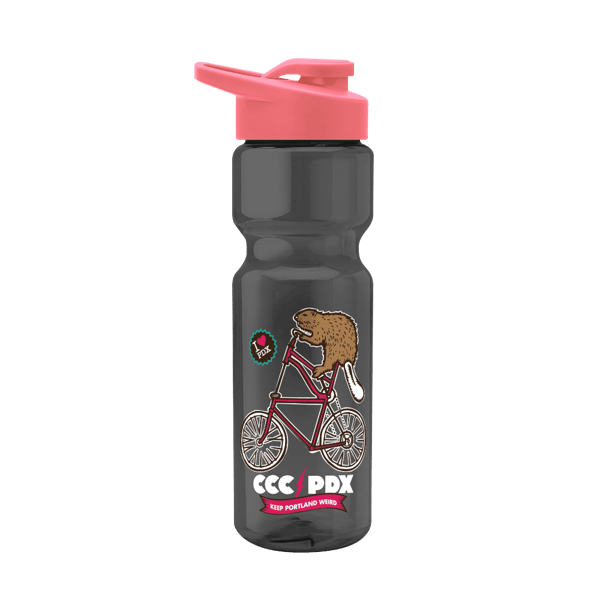 Blazer 28oz Transparent Bike Bottle w/Drink-thru Lid 1735