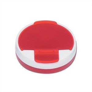 Round Snap Lid Pill Case With Four Compartments And Rotating Top 10