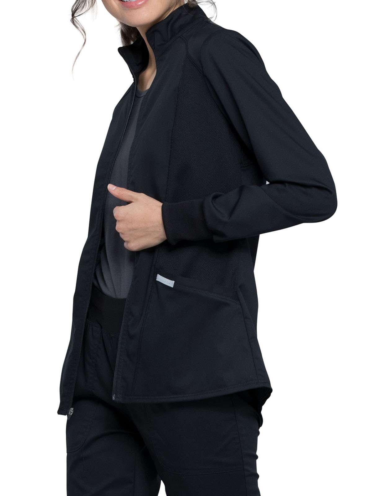 Cherokee - Workwear Revolution - Women's 2-Pocket Zip Front Jacket 9