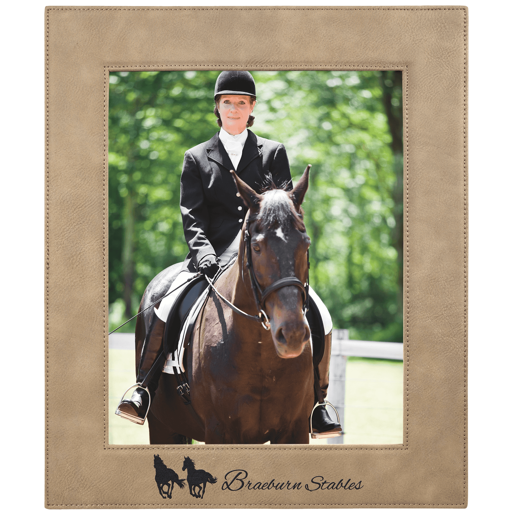 8" x 10" Light Brown Leatherette Photo Frame 1
