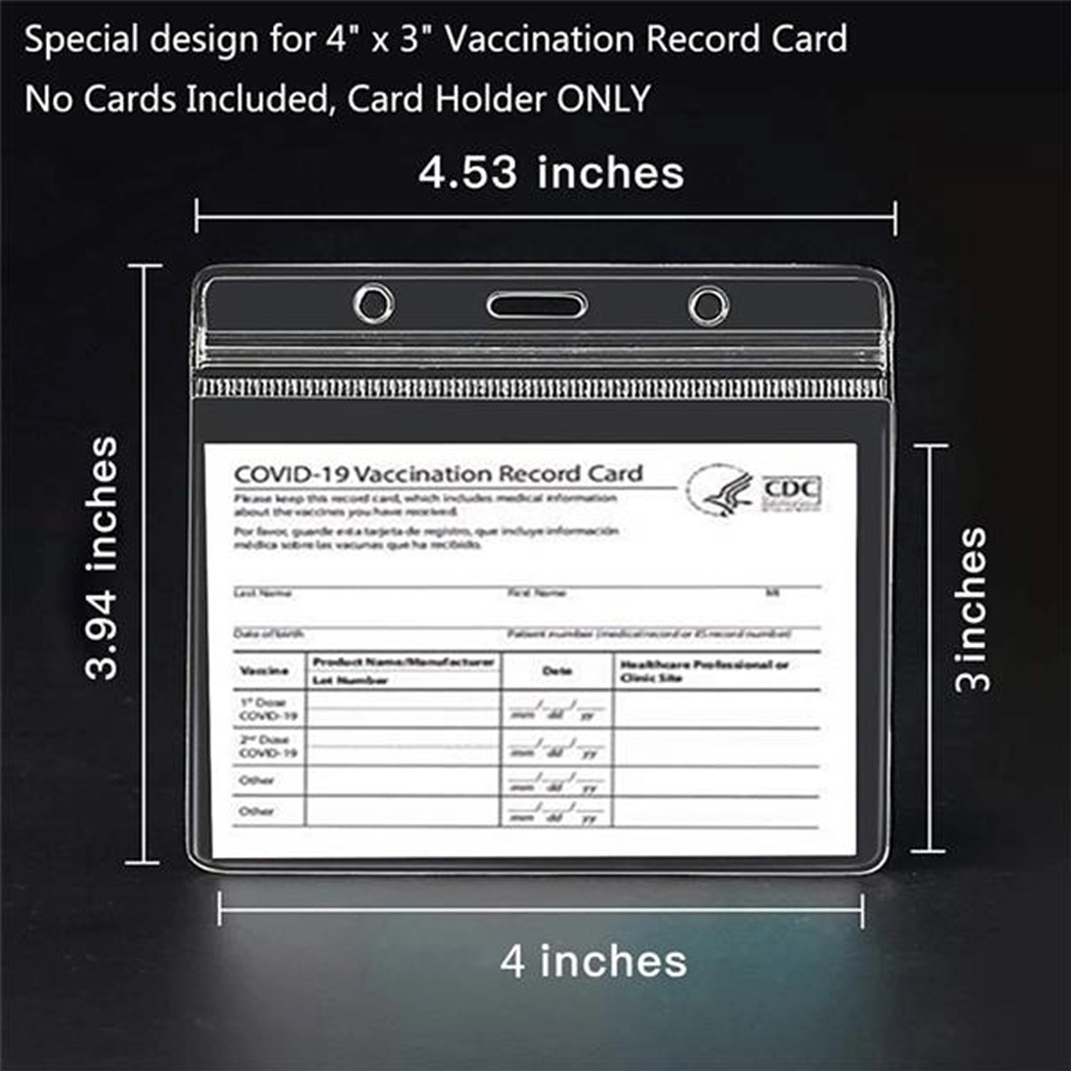 PVC CDC Vaccination Card Holder with Lanyard 6
