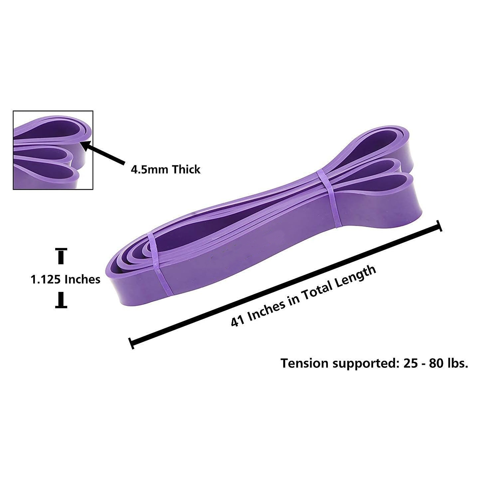 Resistance Stretch Loop Band 80Ibs Purple 3