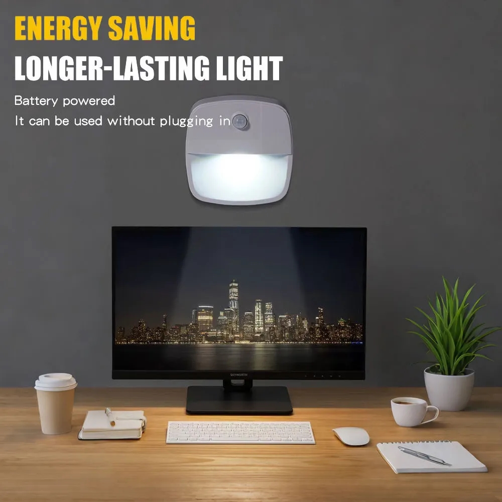 LED Motion Sensor Night Light with Wireless Battery-Powered 3