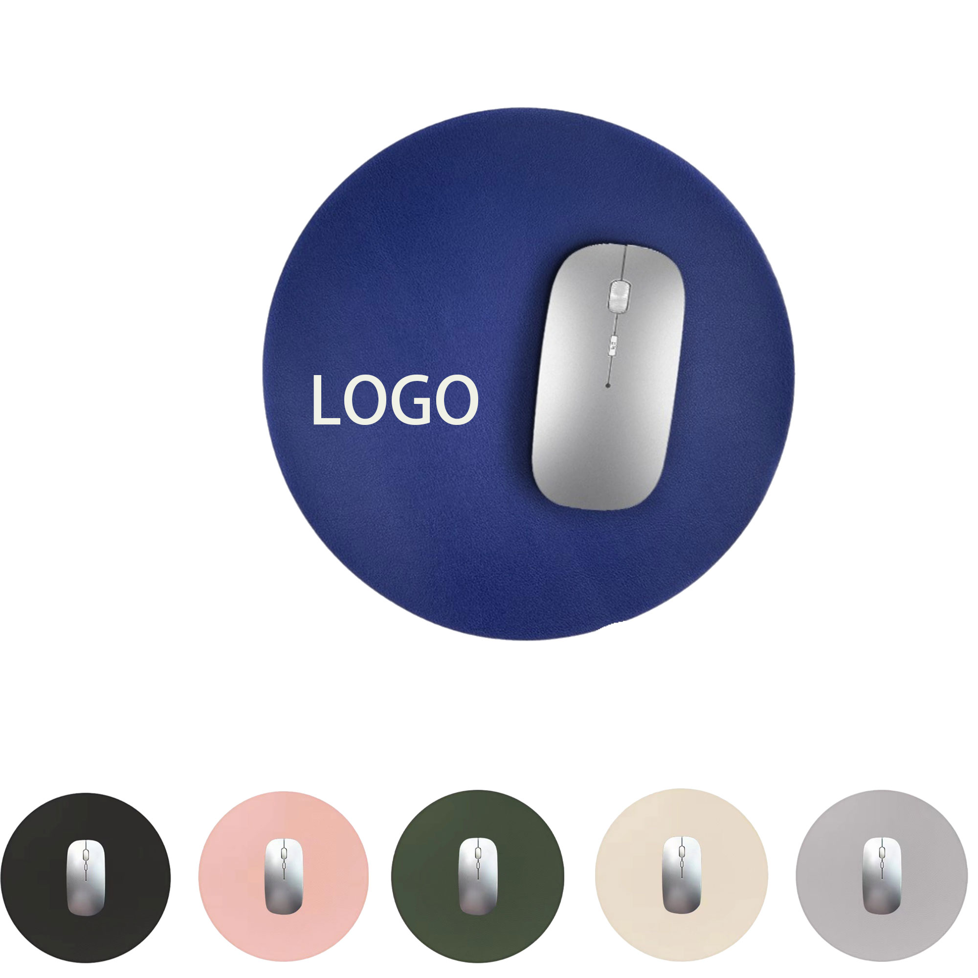 Round Leather Mouse Pad 4