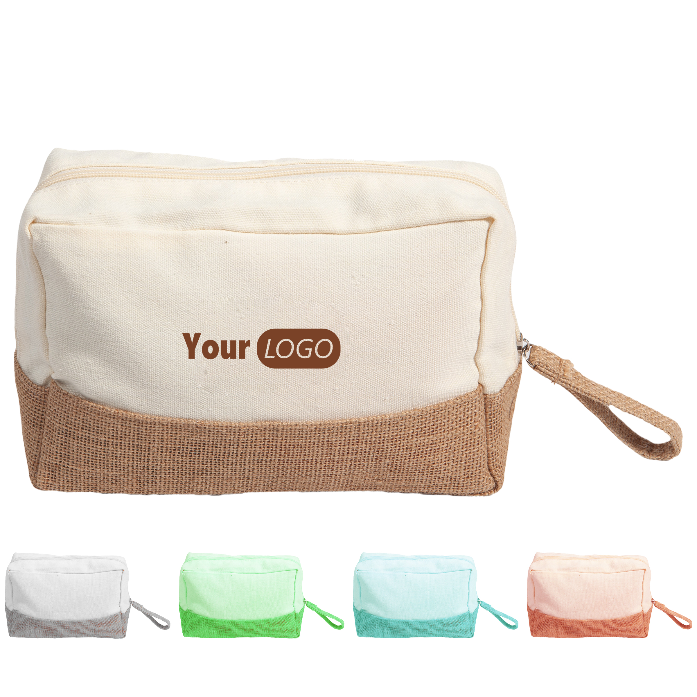 Canvas Sustainable Jute-Trim Toiletry Bag For Conscious Travelers 1