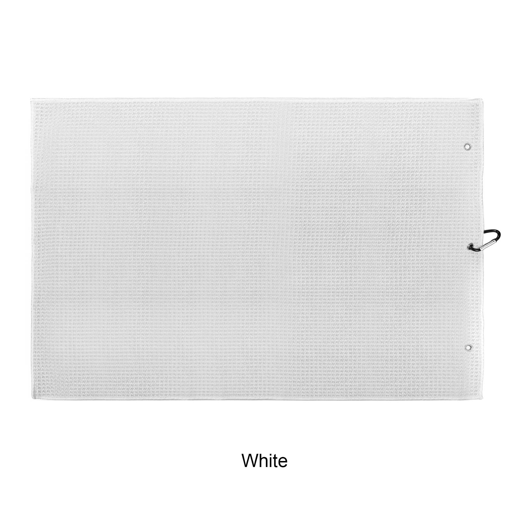 Microfiber Waffle Two-fold Golf Towel w/ Carabiners Clip 16" x 24" 16