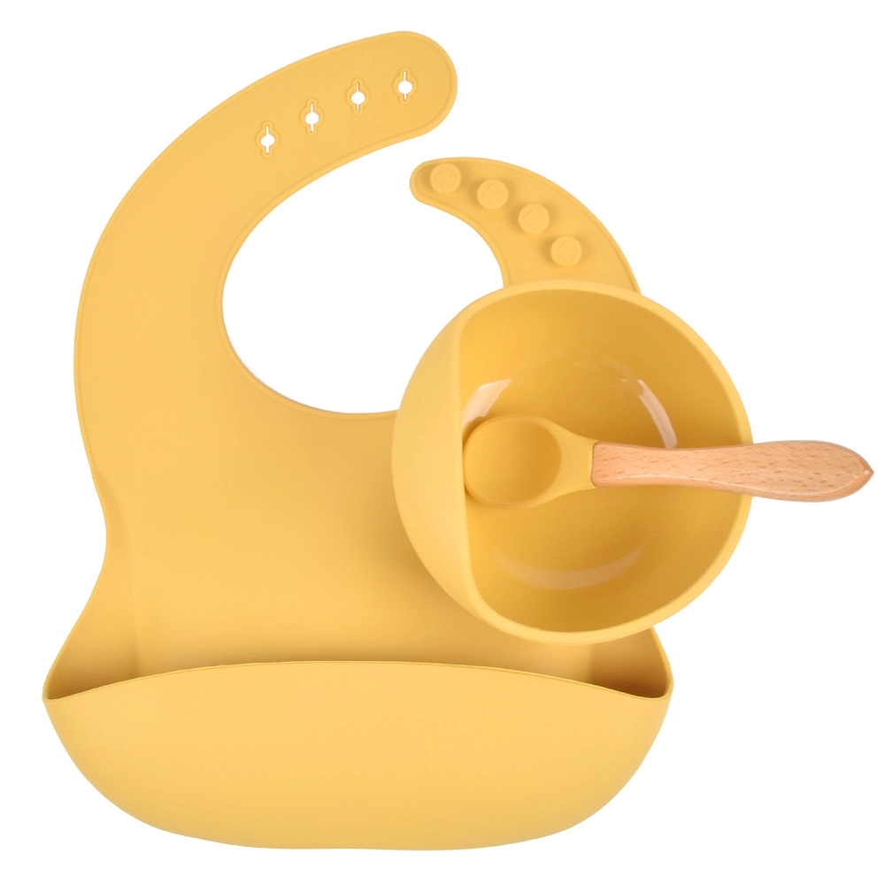 Silicone Baby Bib Set Adjustable Catch All Waterproof 25
