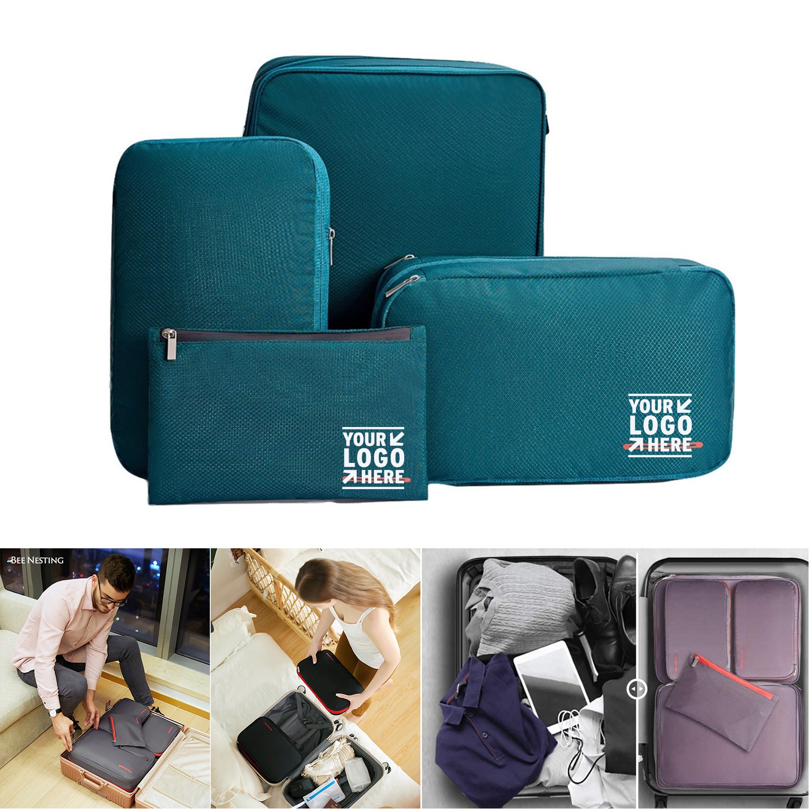 4 sets Waterproof Compression Packing Cubes 2