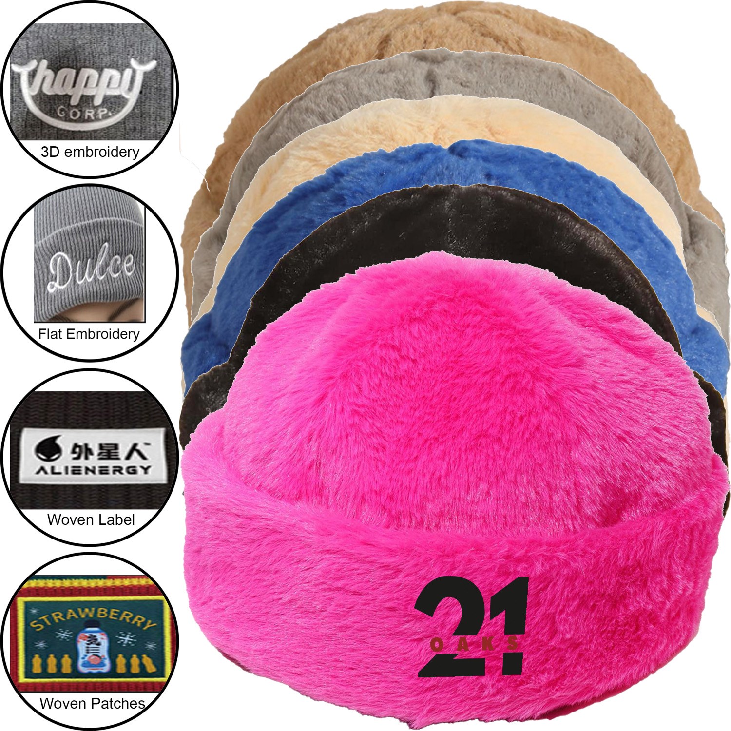 Premium Polyester Adjustable Plush hat 3
