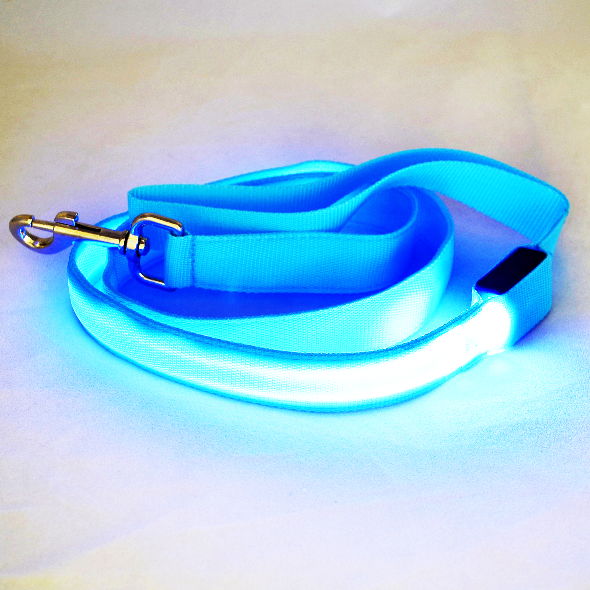 Nylon Glowing Collar Hook Dog Leash 1