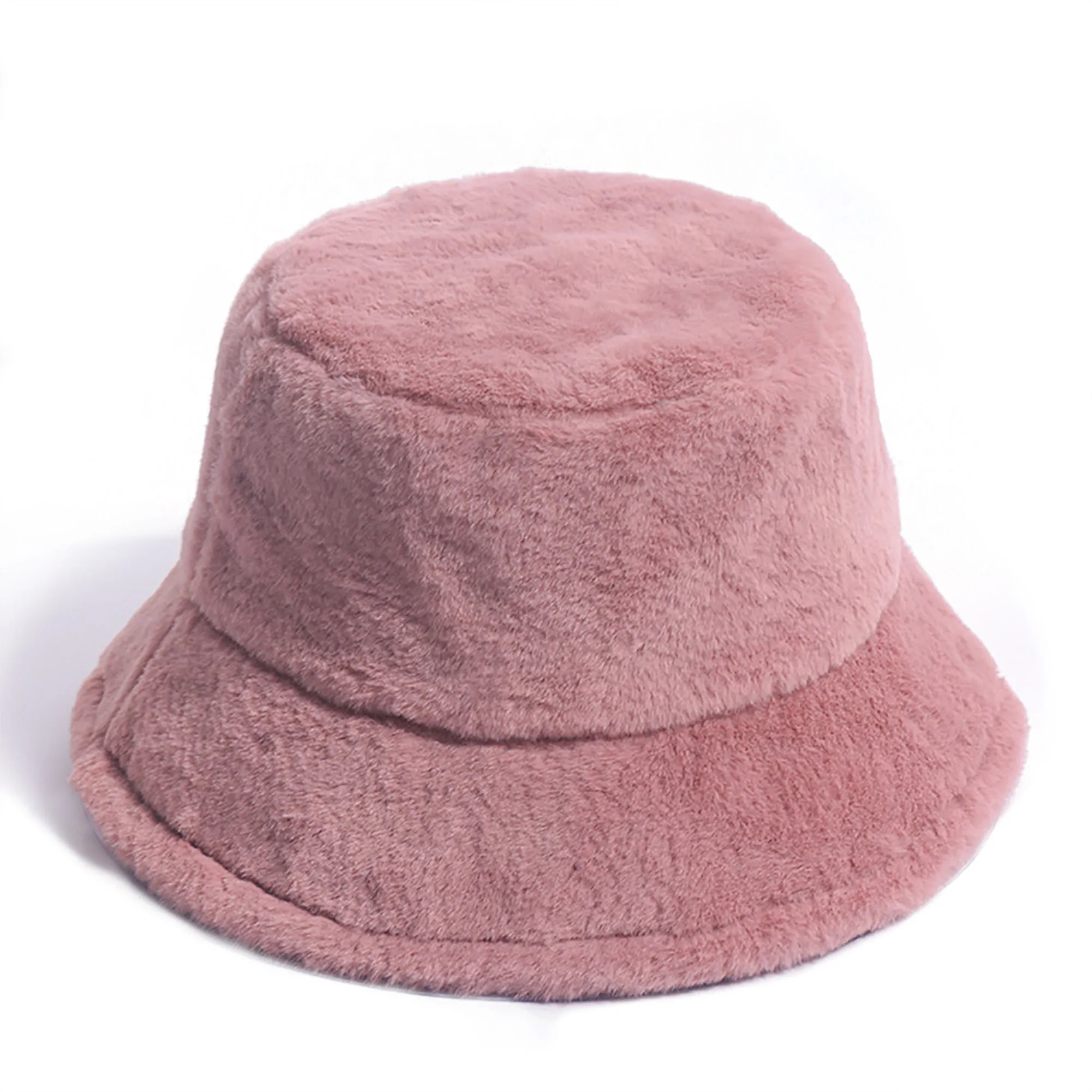 Faux Fur Bucket Hat Winter Warmer Fisherman Cap 16