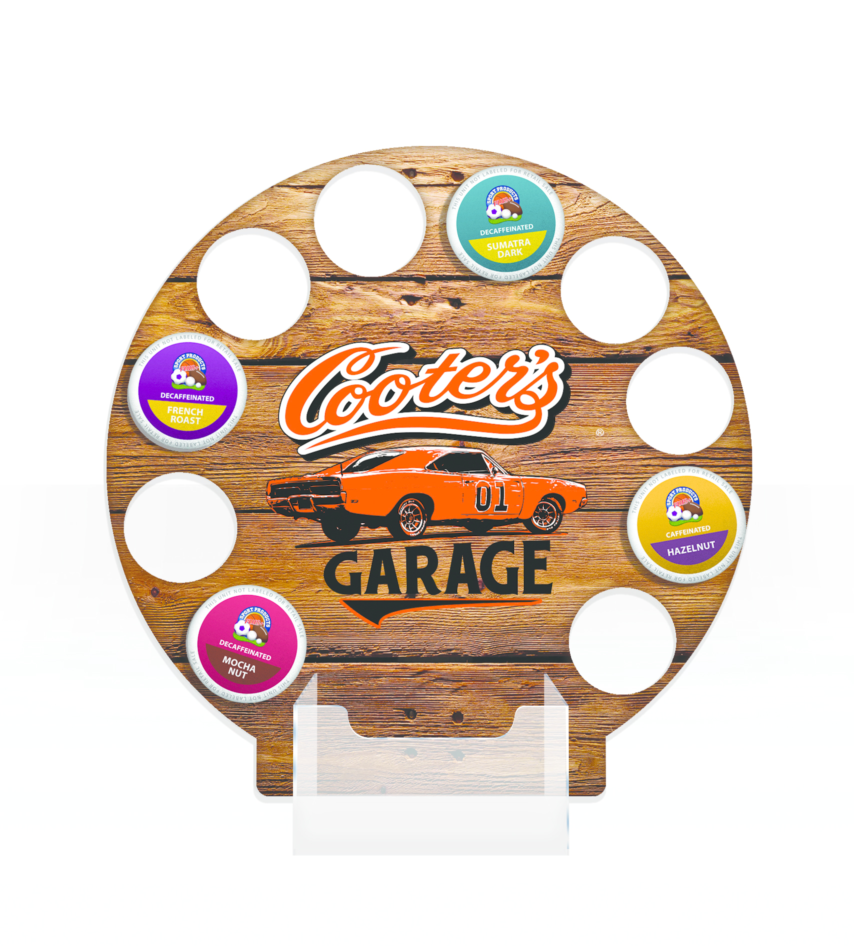 Coffee Caddy Natural Wood With Business Card Pocket