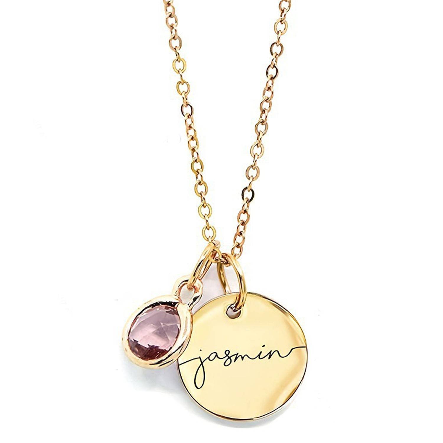 Personalized Stainless Steel Birthstone Necklace 2