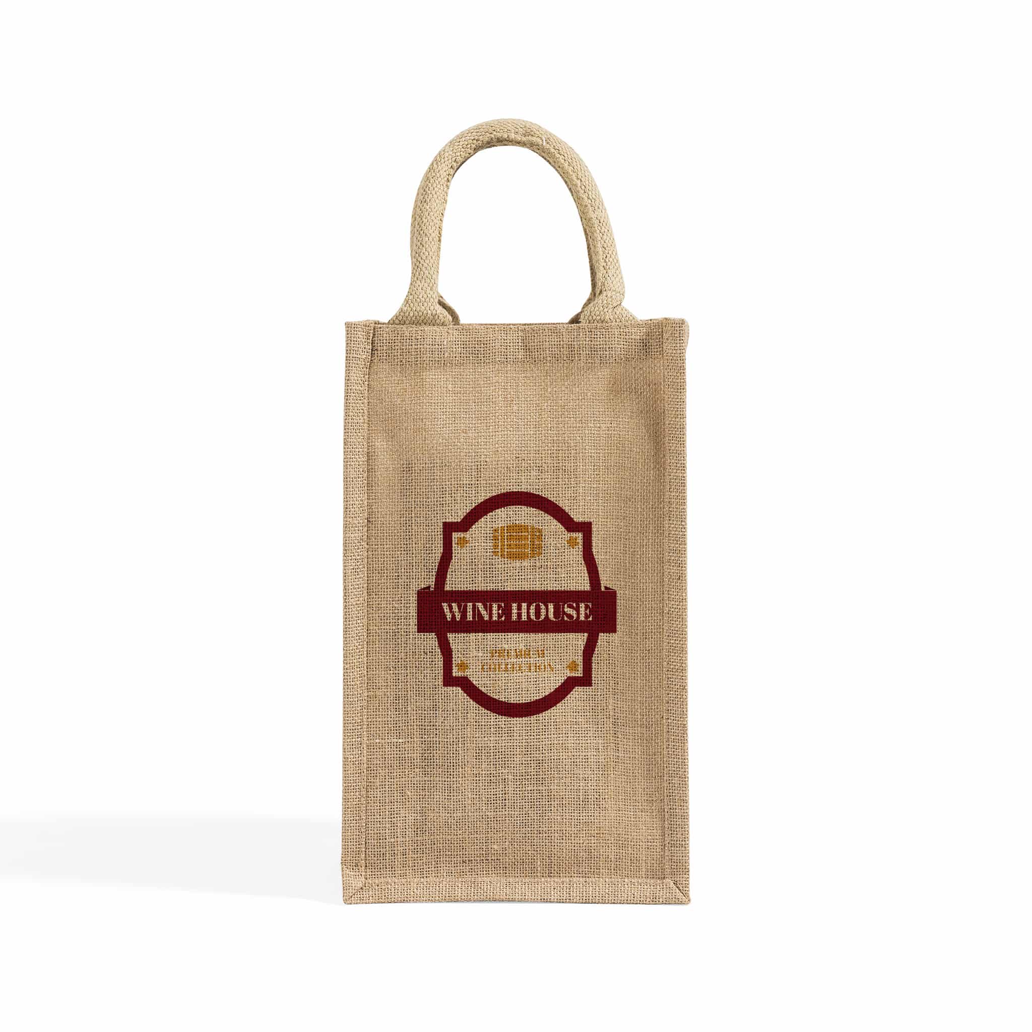 4 Bottle Jute Wine Bag 2