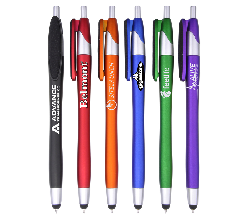 Metallic Colored Barrel Stylus Pen and Screen Cleaner 5