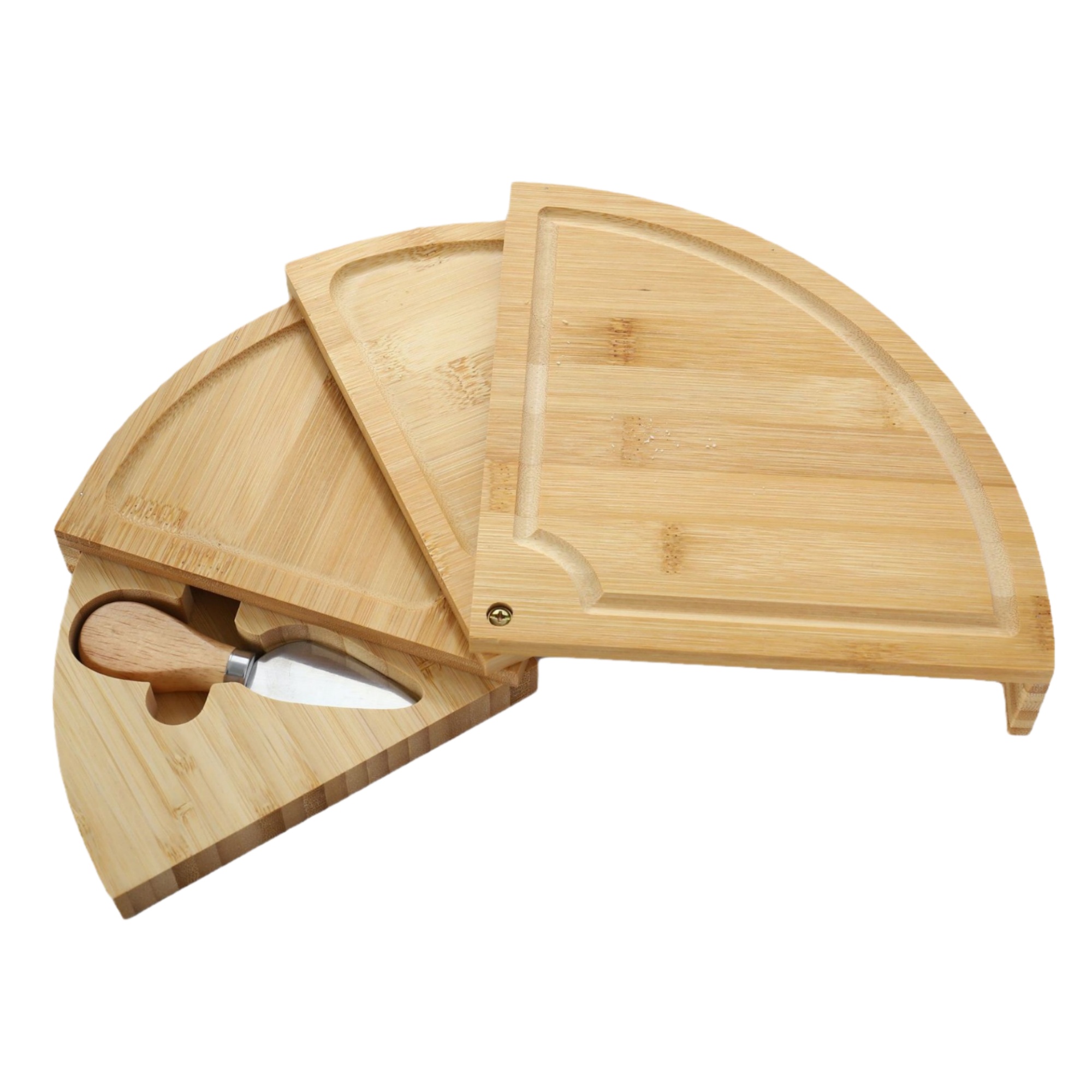 Bamboo Cheese Board and Knife Set 2