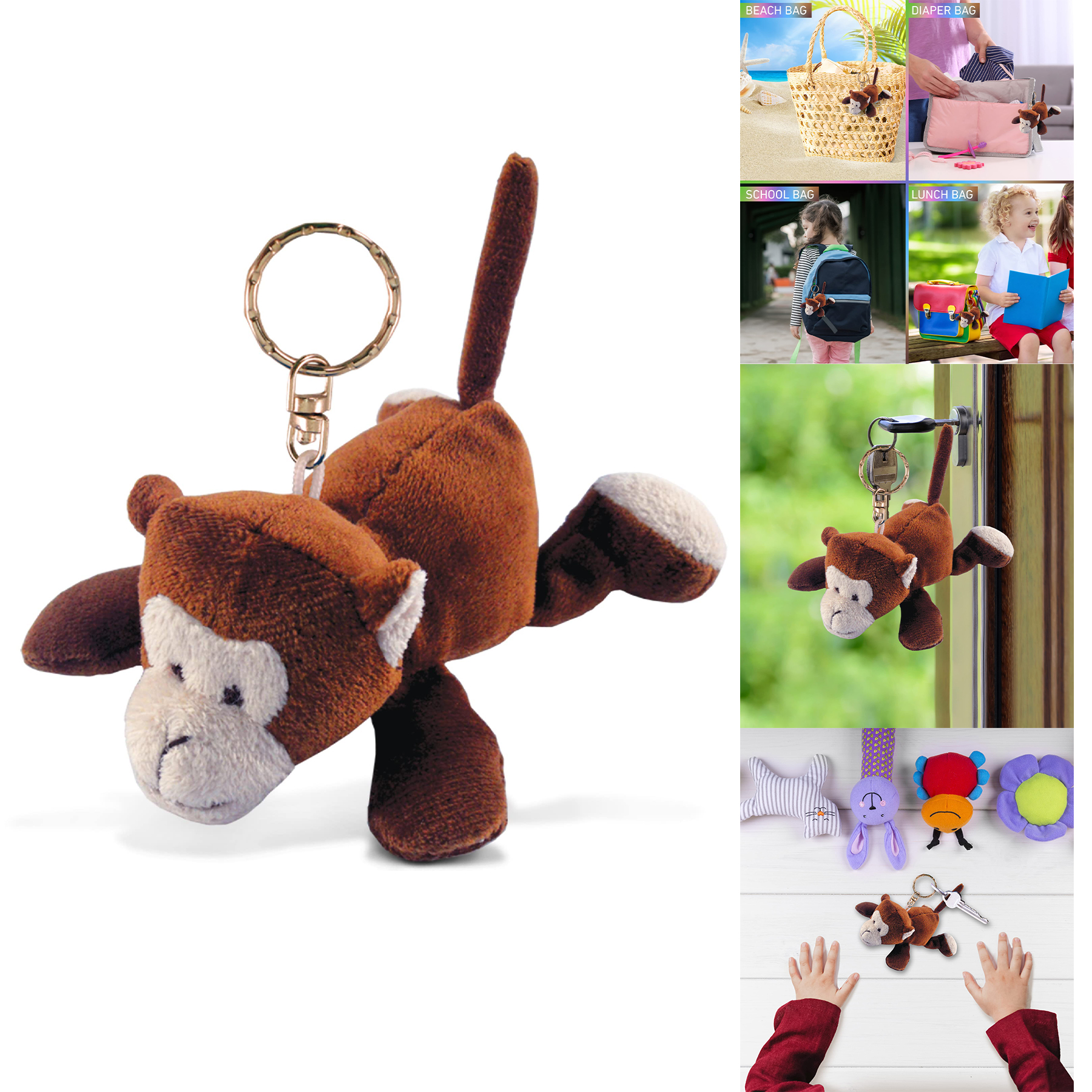Monkey Plush Keychain Stuffed Animal Toy 2