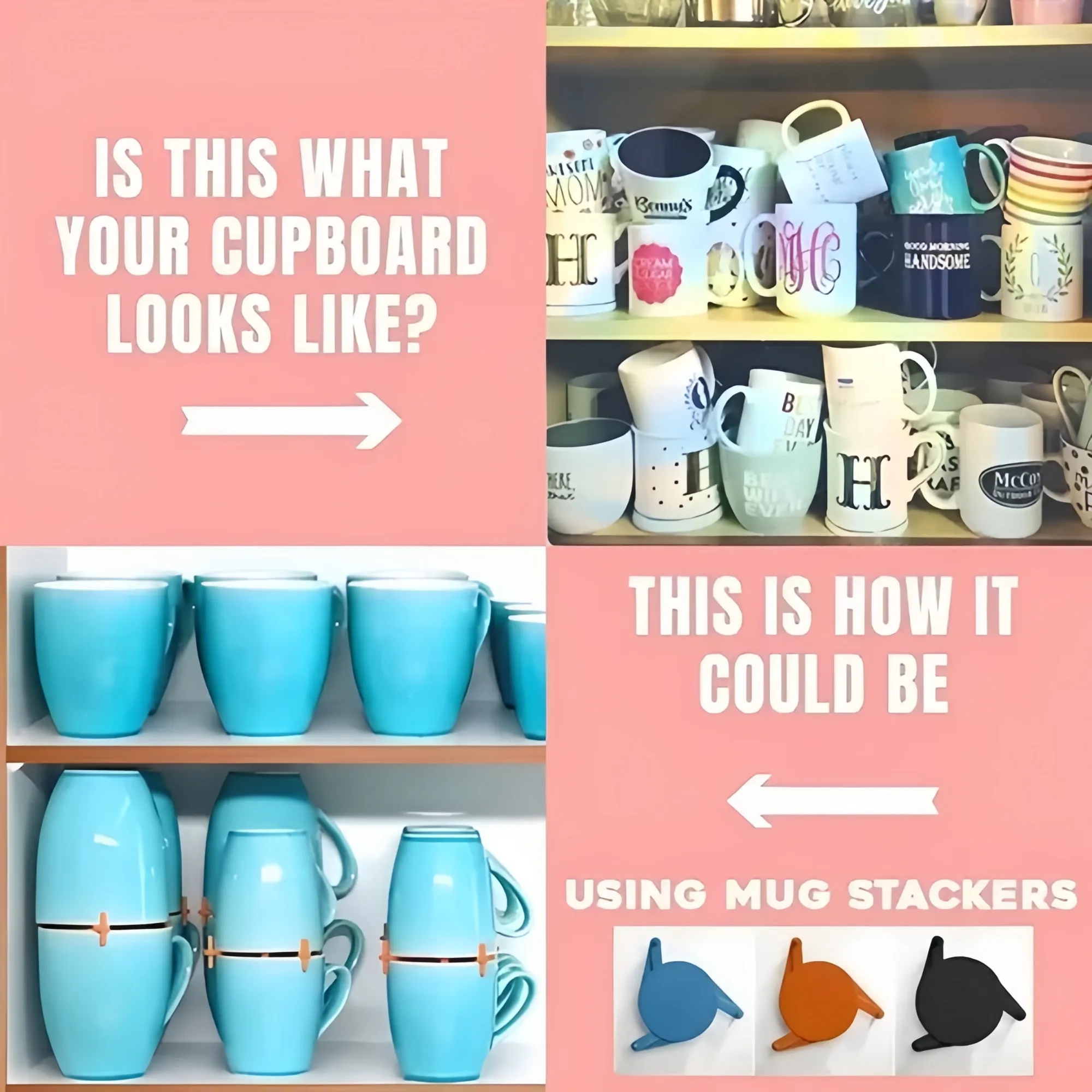Expandable Stackable Drinkware Stacker Mug Organizer 4