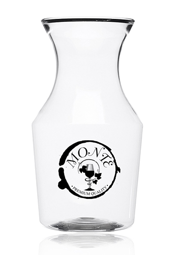 Reserv 12 oz. Plastic Disposable Wine Carafe 1
