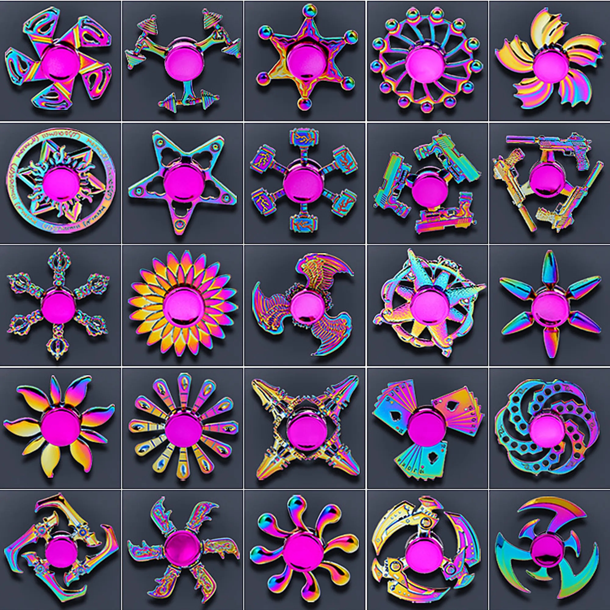 Custom Logo Chroma Alloy Fidget Spinner 3