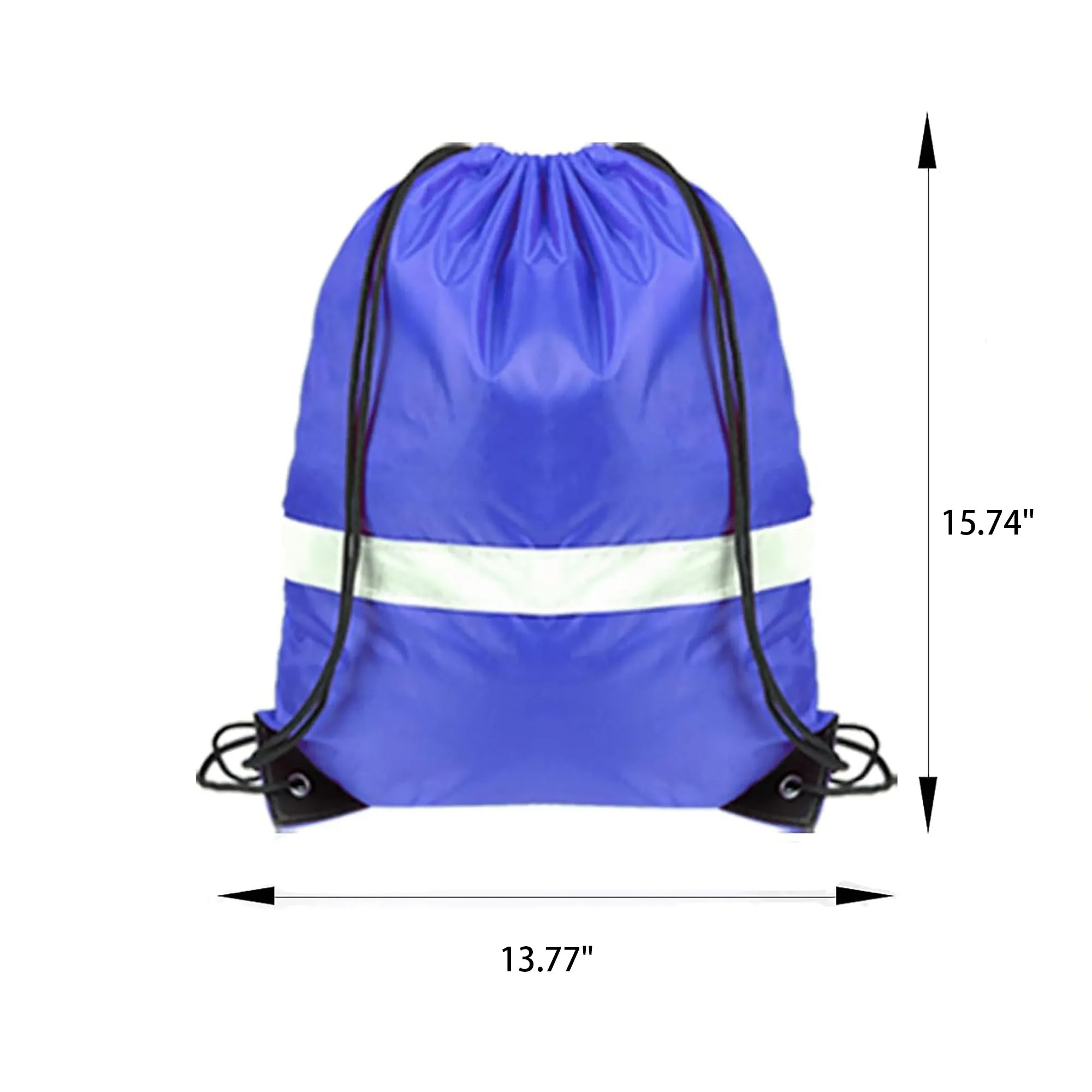 Reflective Cinch Drawstring Back Bag 2