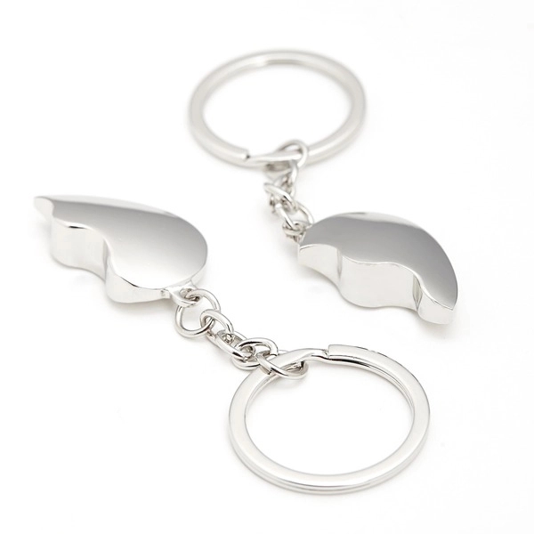 Personalized "Split Heart" Zinc Alloy Keychains 5