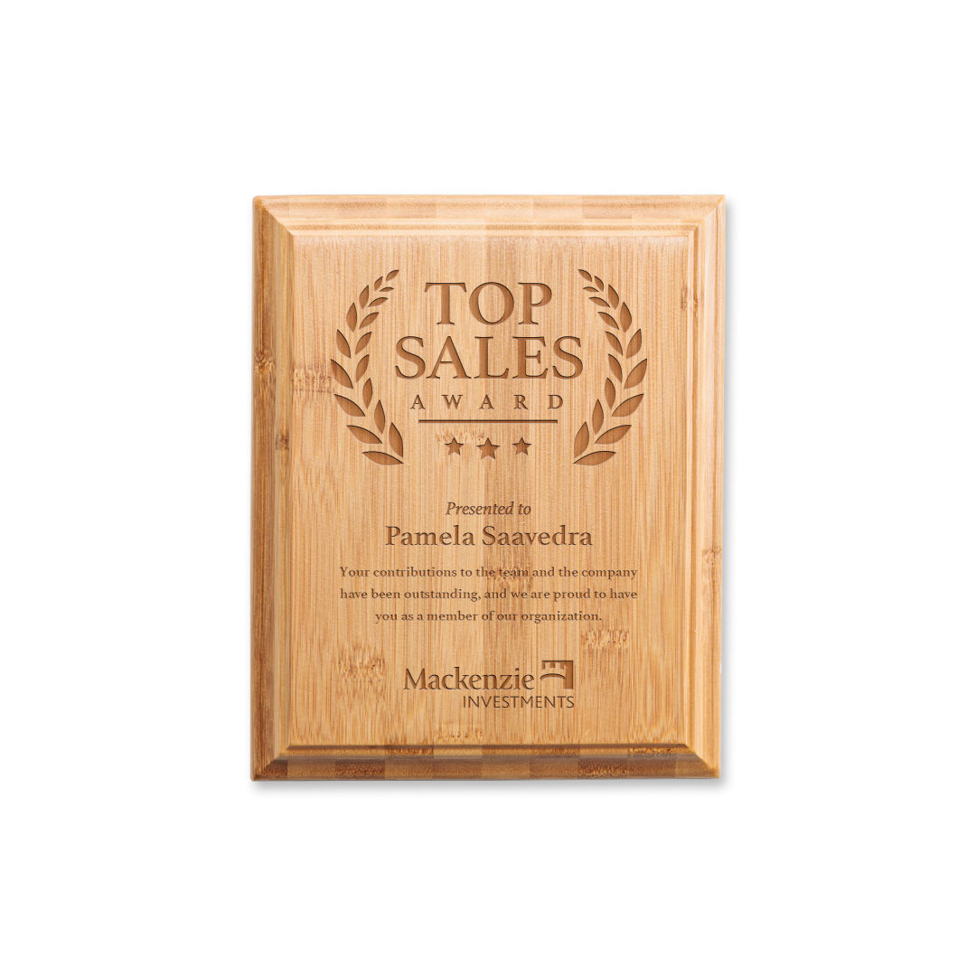 Bamboo Engraved Plaque 14