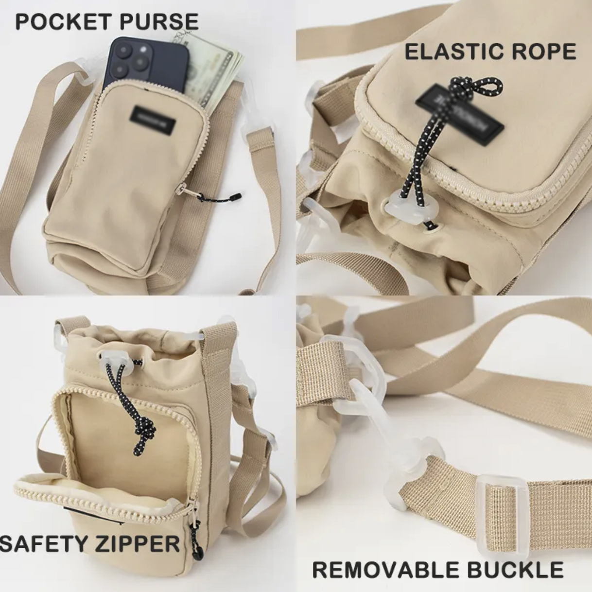Waterproof Water Bottle Holder Bag with Phone Pocket 2