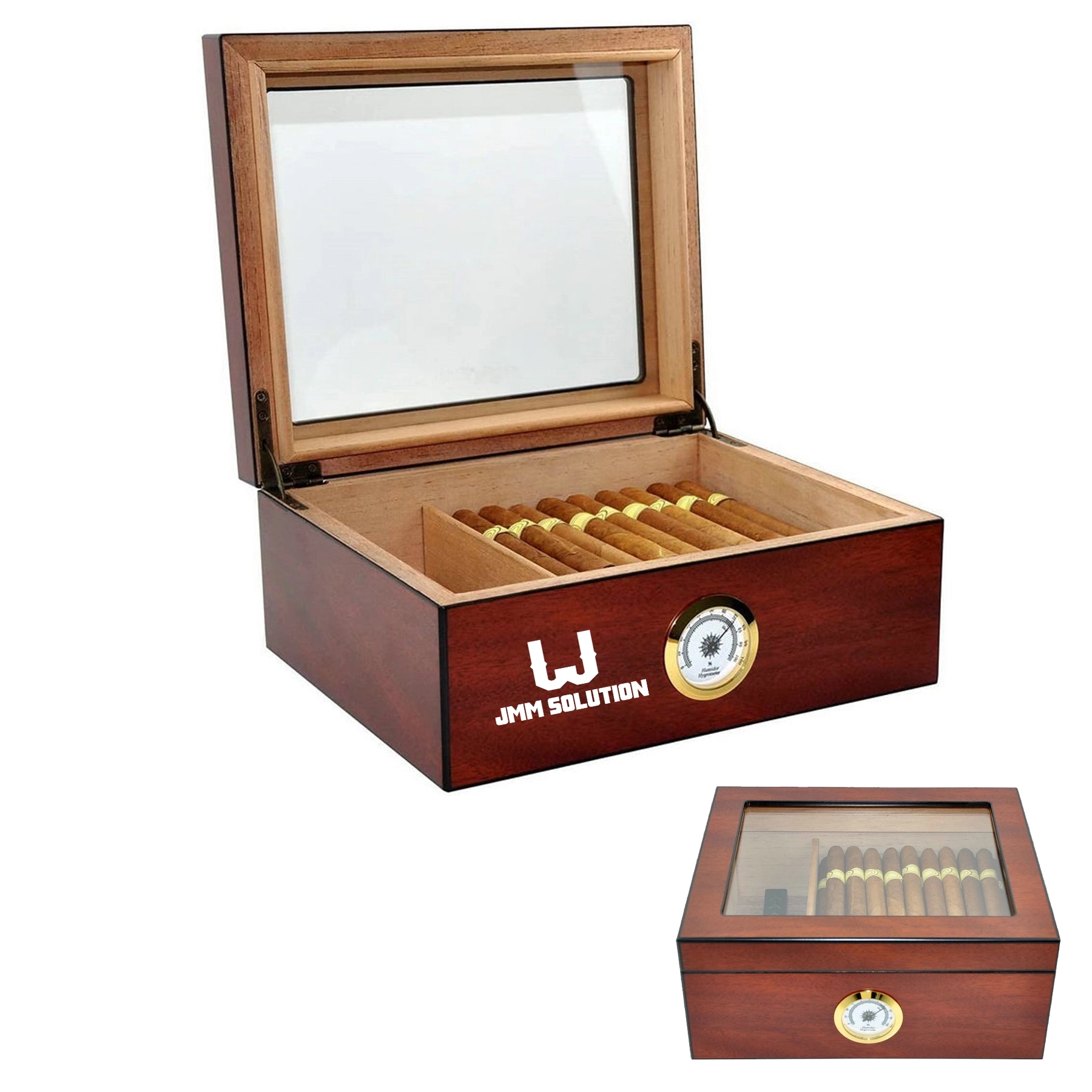 Royal Glass-Top Humidor Cigar Box 1