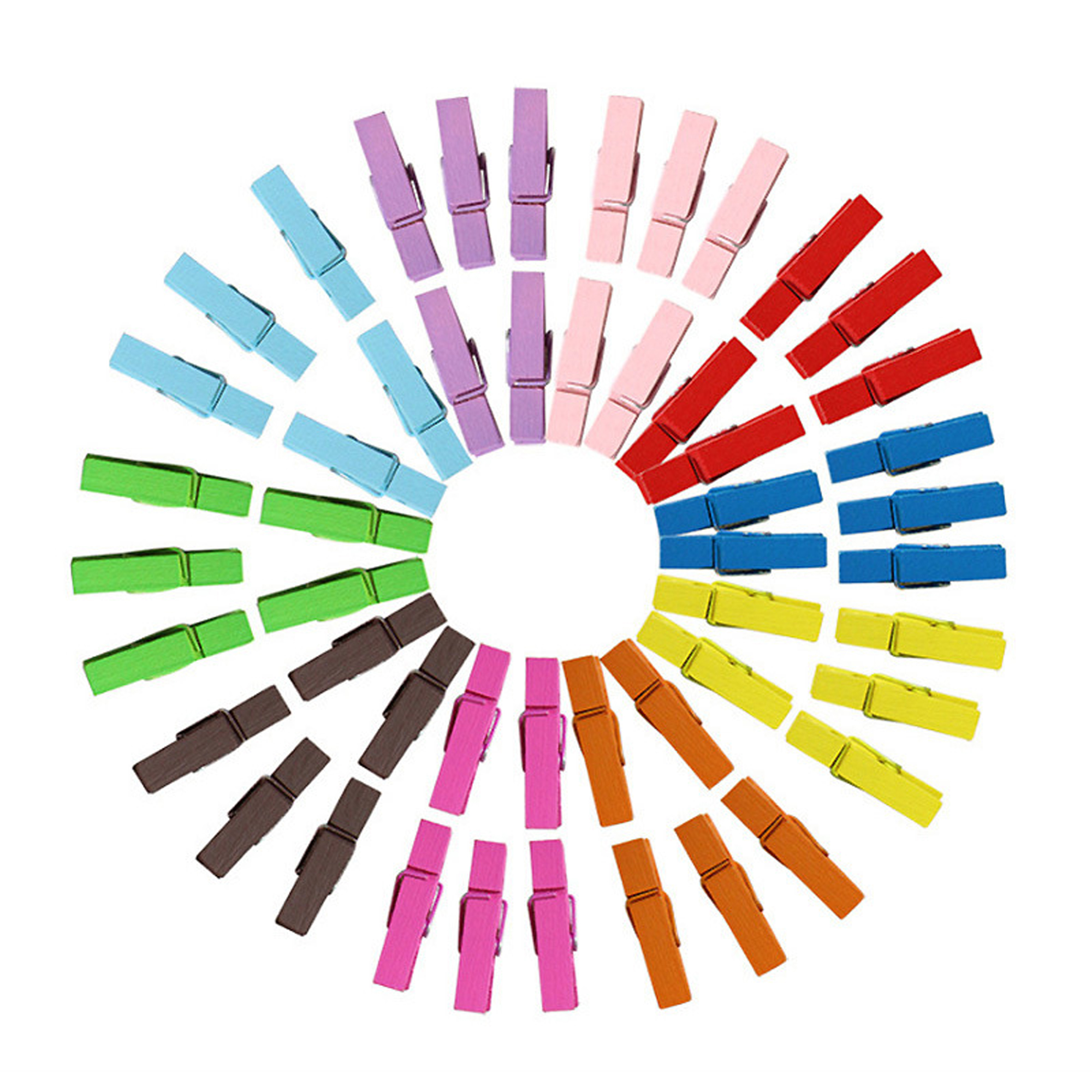 Colored wooden small clips 5