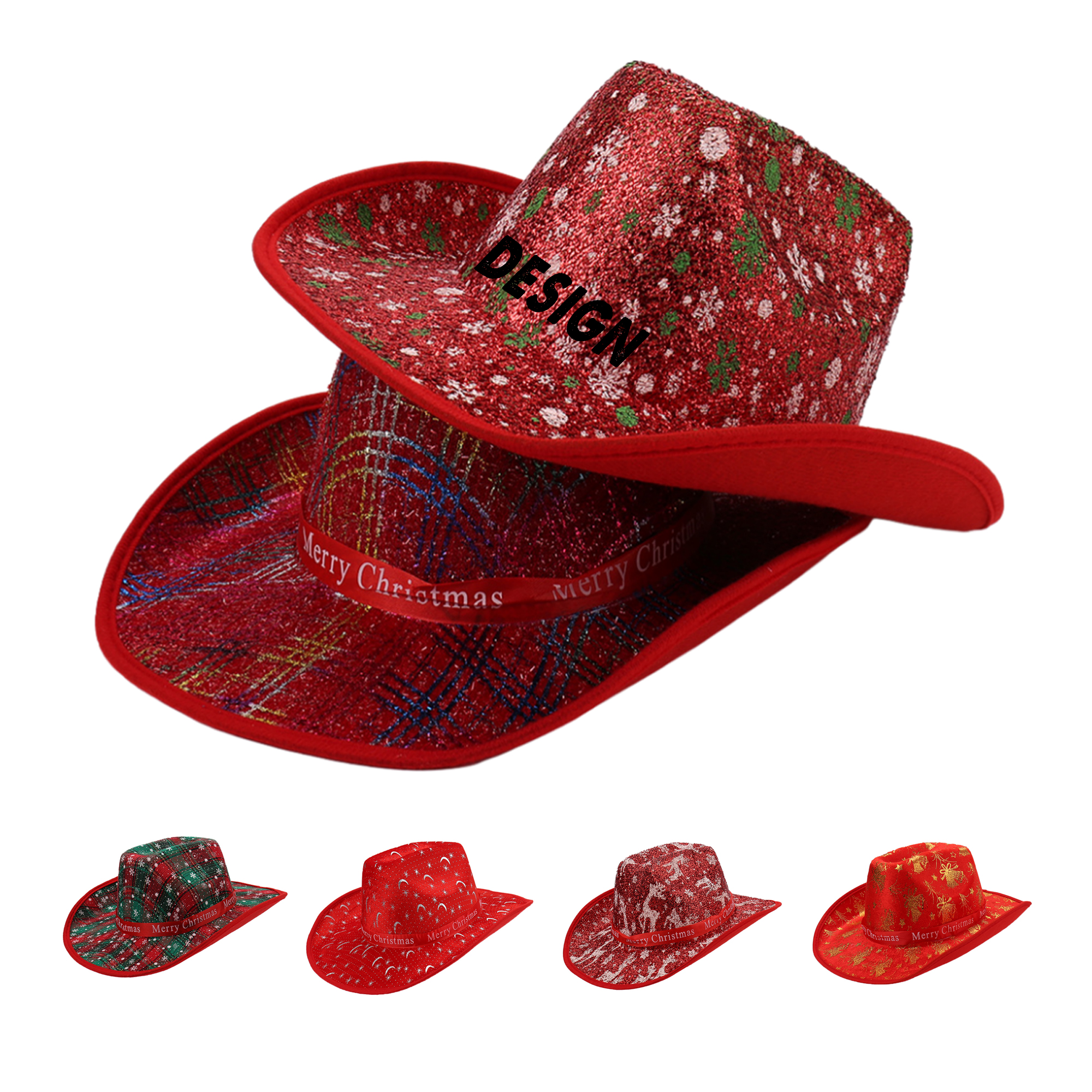 Christmas Cowboy Hat 1